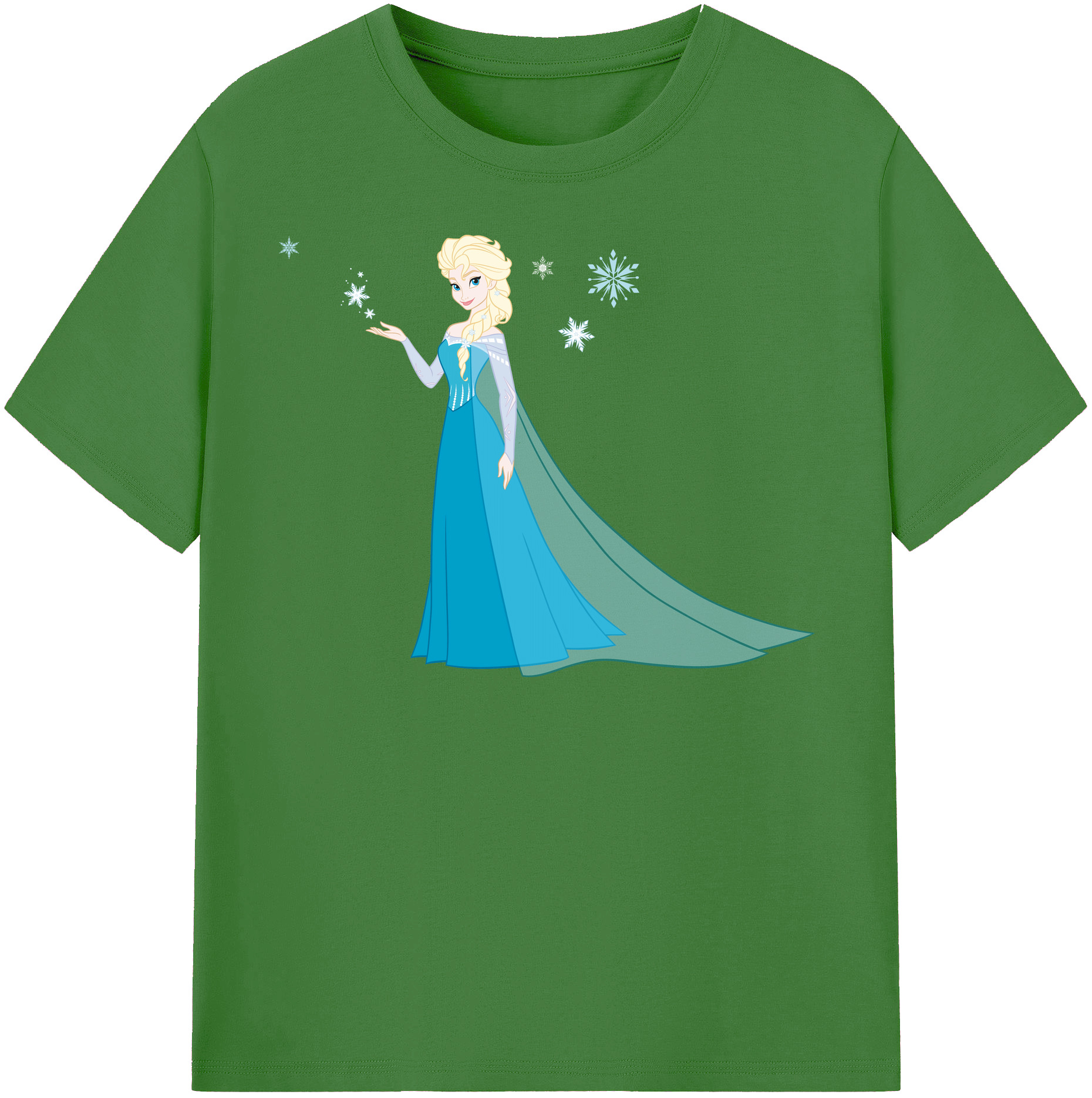 （画像用） アナと雪の女王 アンナ エルサ Frozen Anna Elsa レディースカジュアルプリントTシャツ（綿100％）